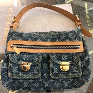 Denim shoulder bag